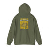 Los Angeles Fans Never Waver w Leopard Football Unisex Heavy Blend™ Hooded Sweatshirt - Cozy, Motivational Apparel for Everyday Wear