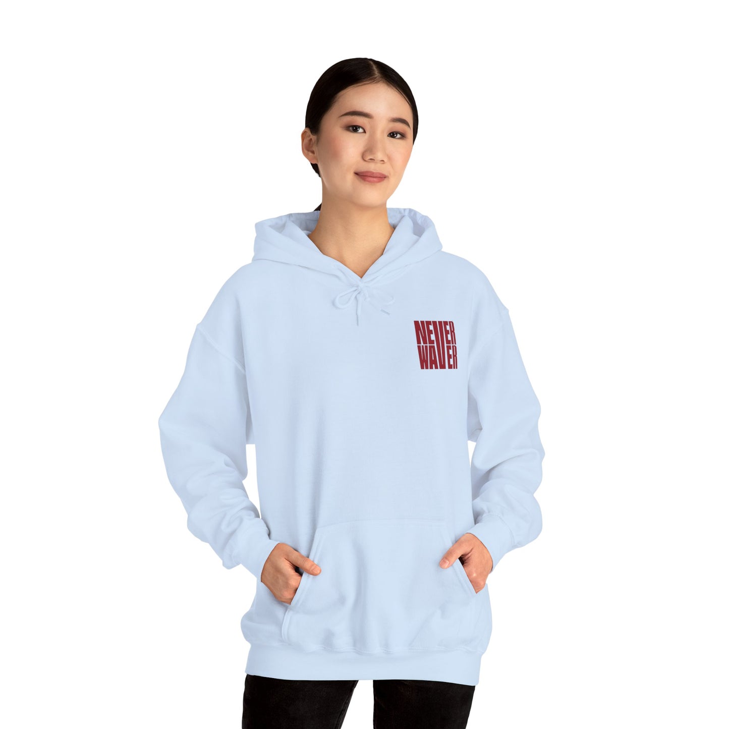 Unisex Heavy Blend™ Hoodie - 'Never Waver Just A Mom Trying Not to Raise A&&holes' - Never Waver