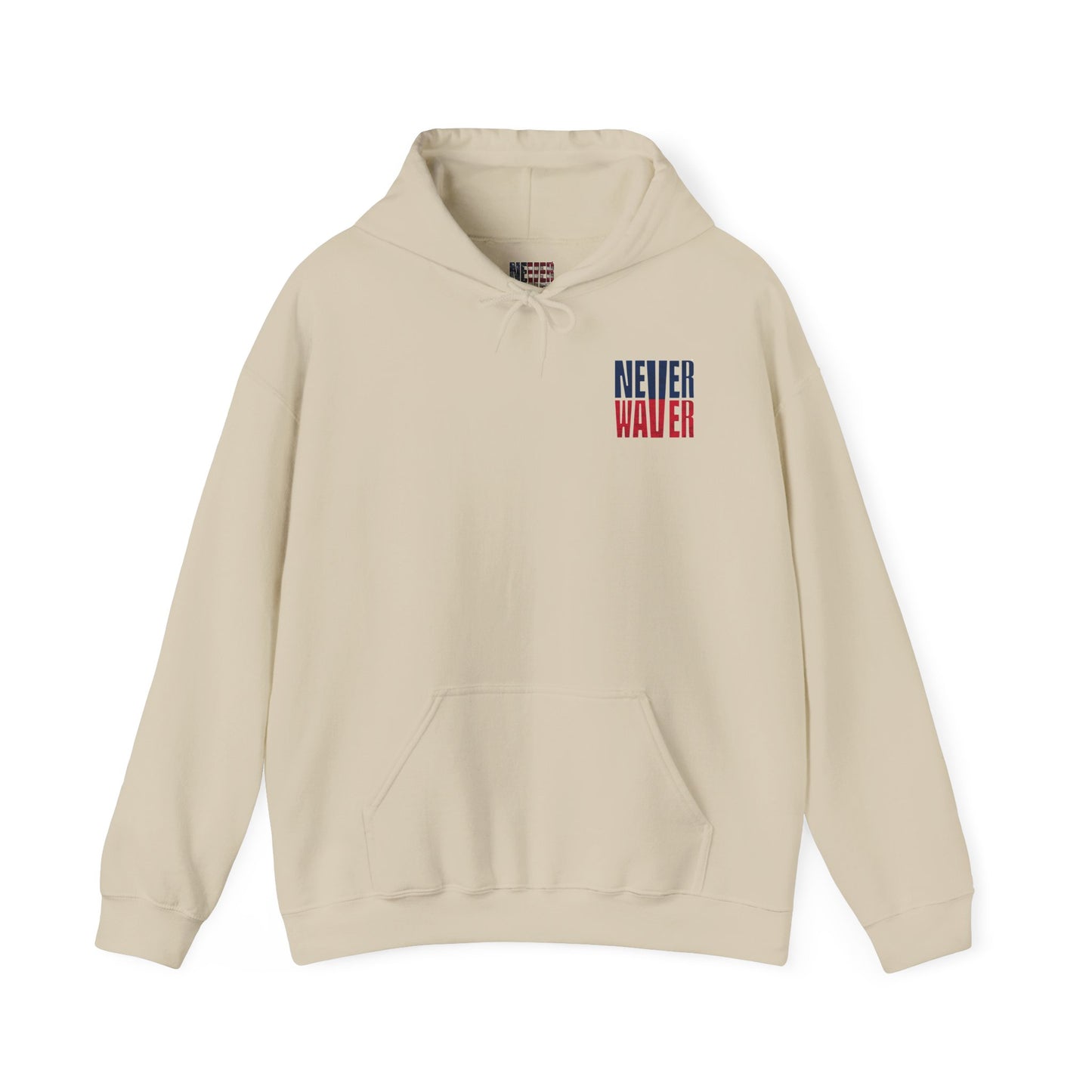 Unisex Heavy Blend™ Hooded Sweatshirt - New England Fans Never Waver w Leopard football - Never Waver