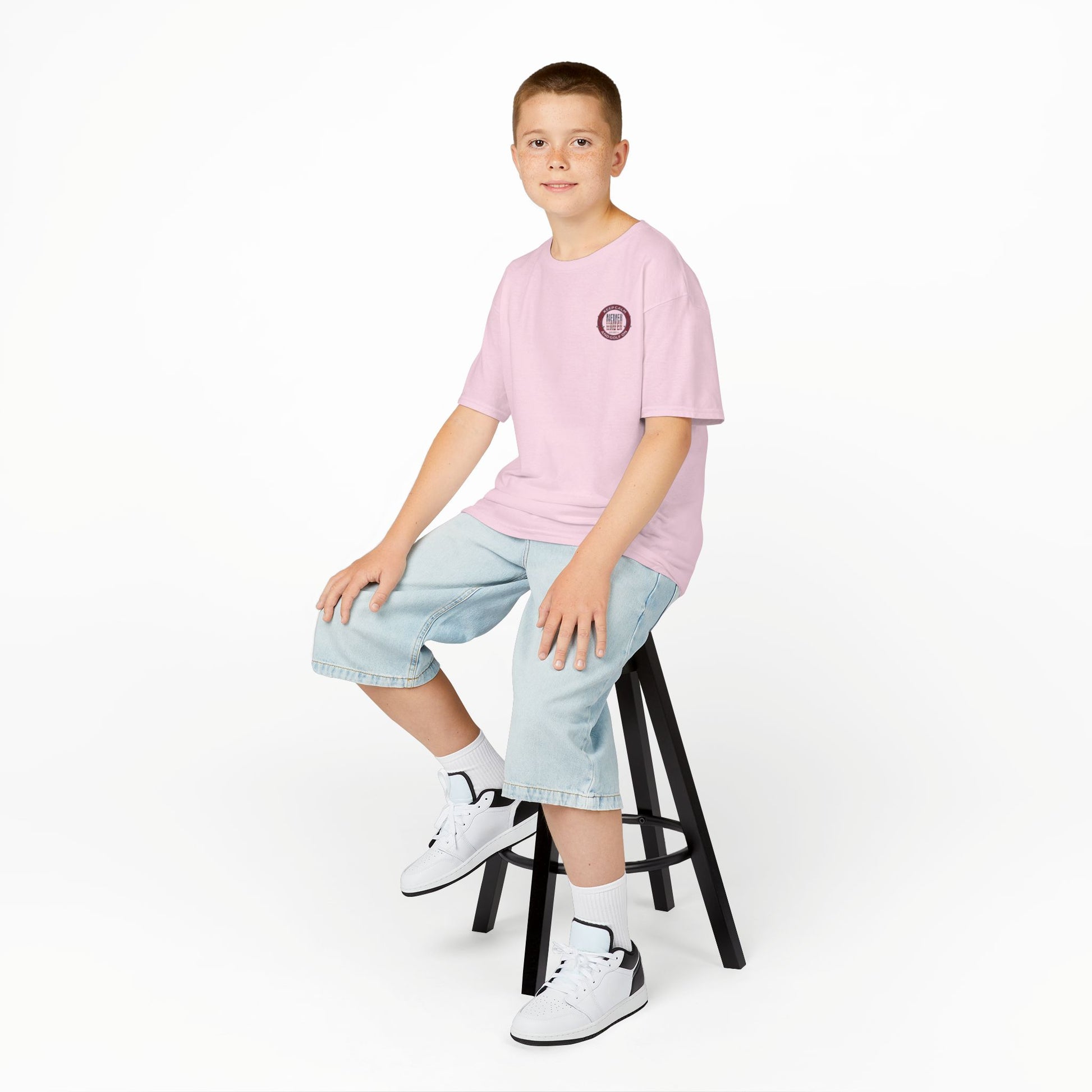 Kids Golf Tee - Keep Calm Never Waver and Golf On - Never Waver