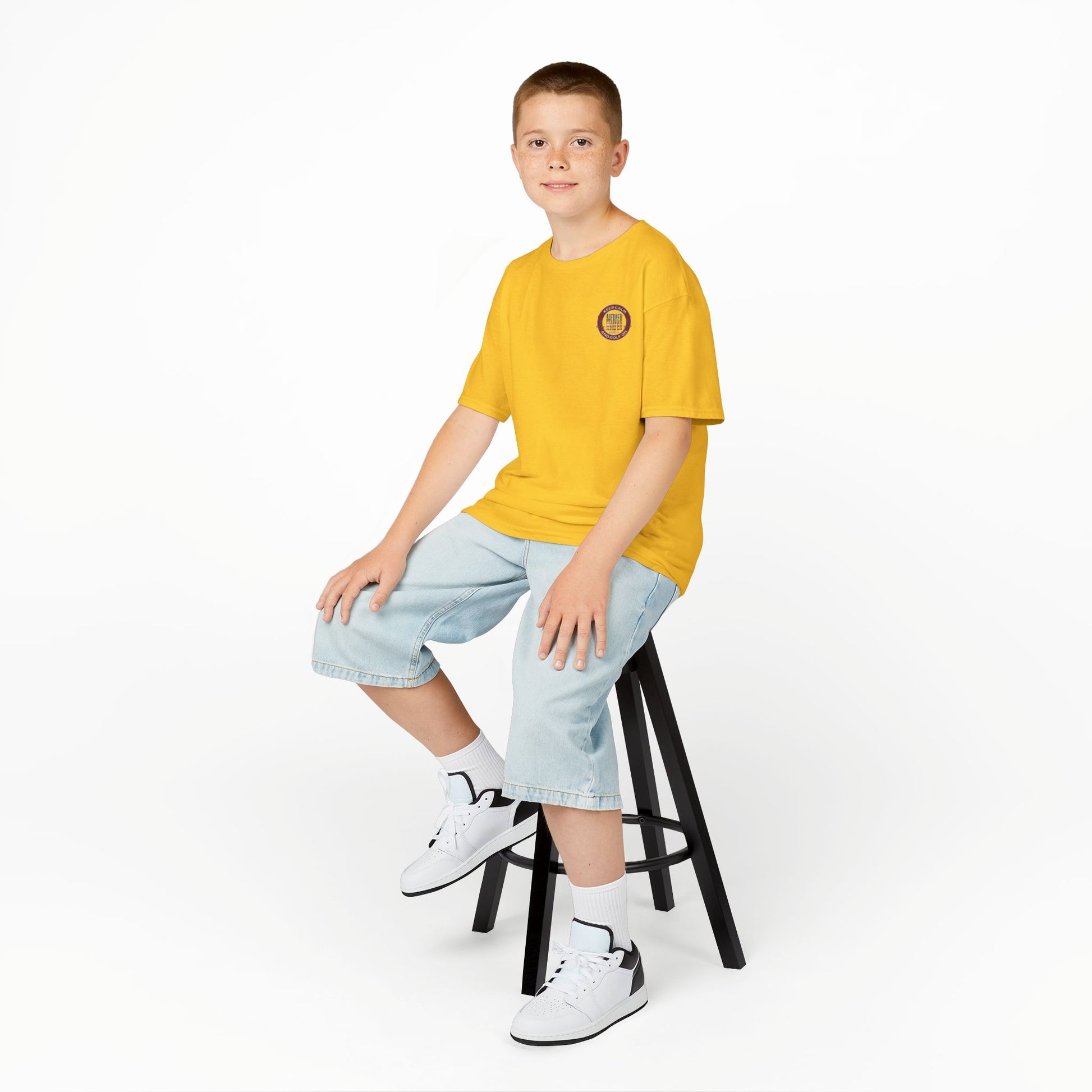 Kids Golf Tee - Keep Calm Never Waver and Golf On - Never Waver