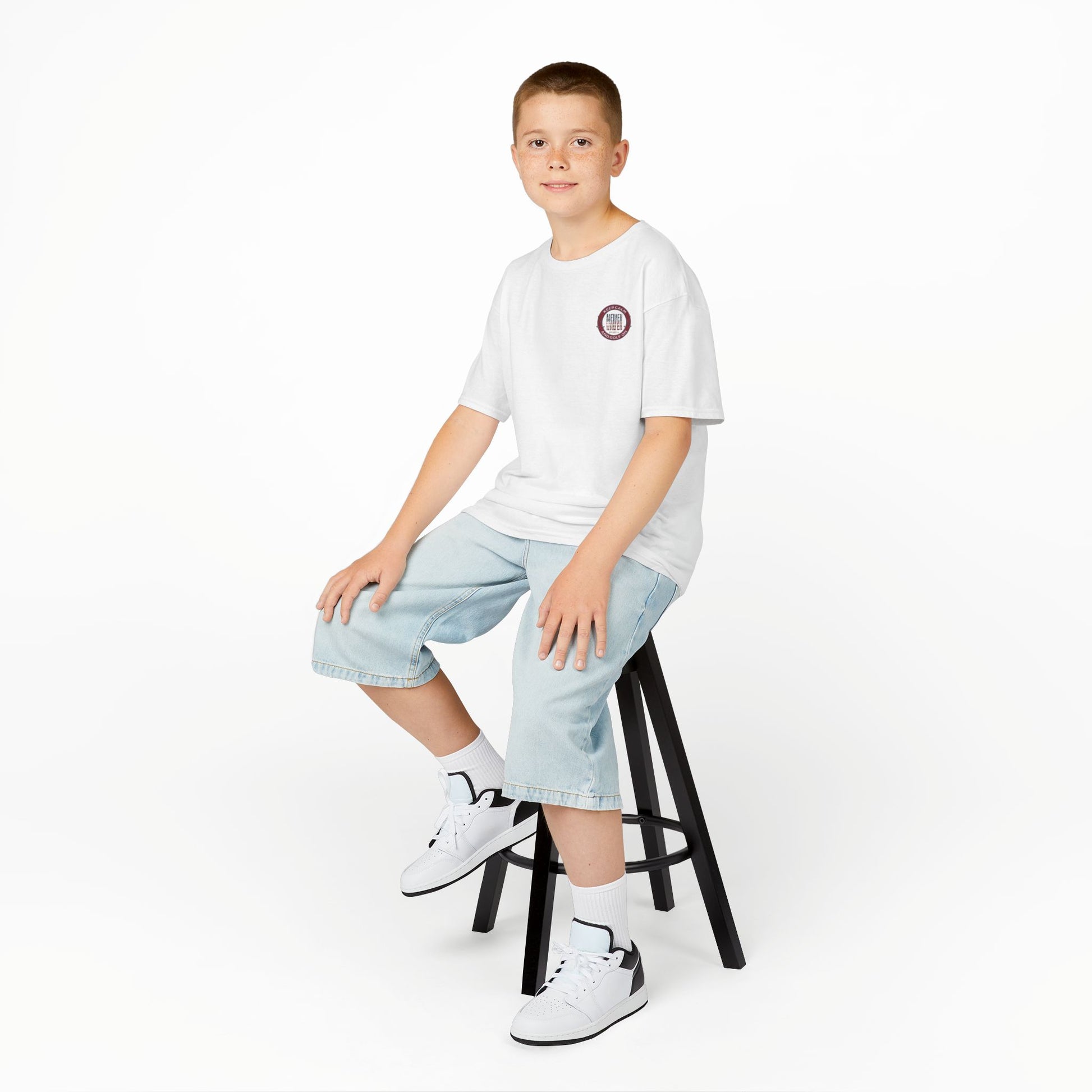 Kids Golf Tee - Keep Calm Never Waver and Golf On - Never Waver