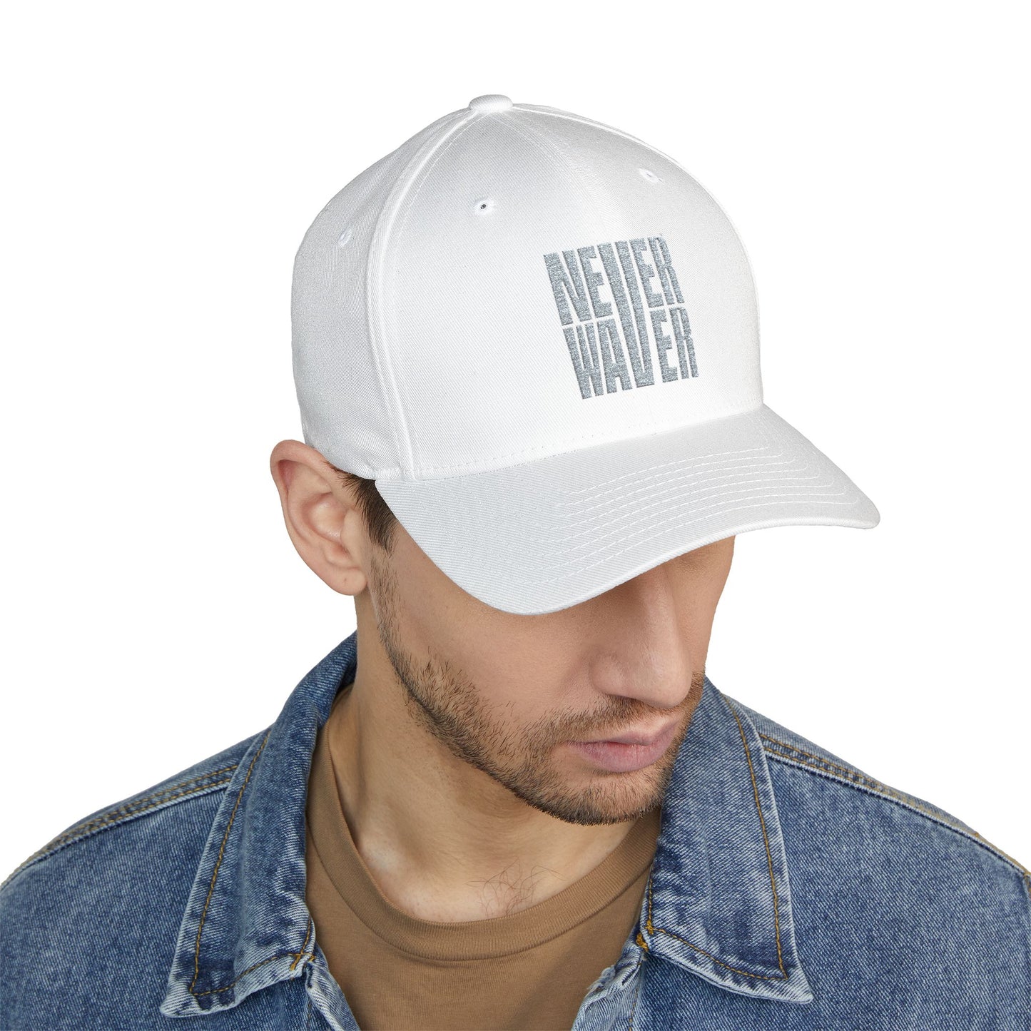 Embroidered Motivational Baseball Cap - 'Never Waver' - Perfect for Outdoor Enthusiasts