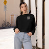 Never Waver Leopard Women's Cropped Fleece Pullover - Never Waver