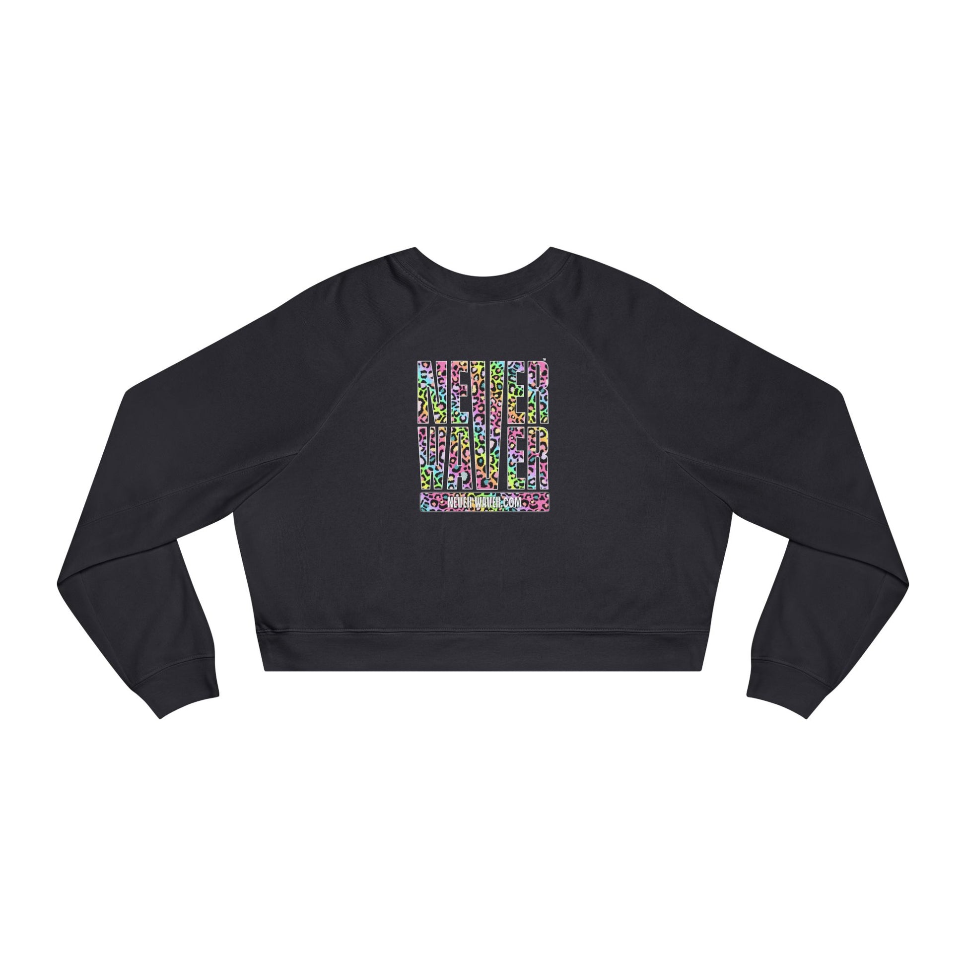 Never Waver Leopard Women's Cropped Fleece Pullover - Never Waver