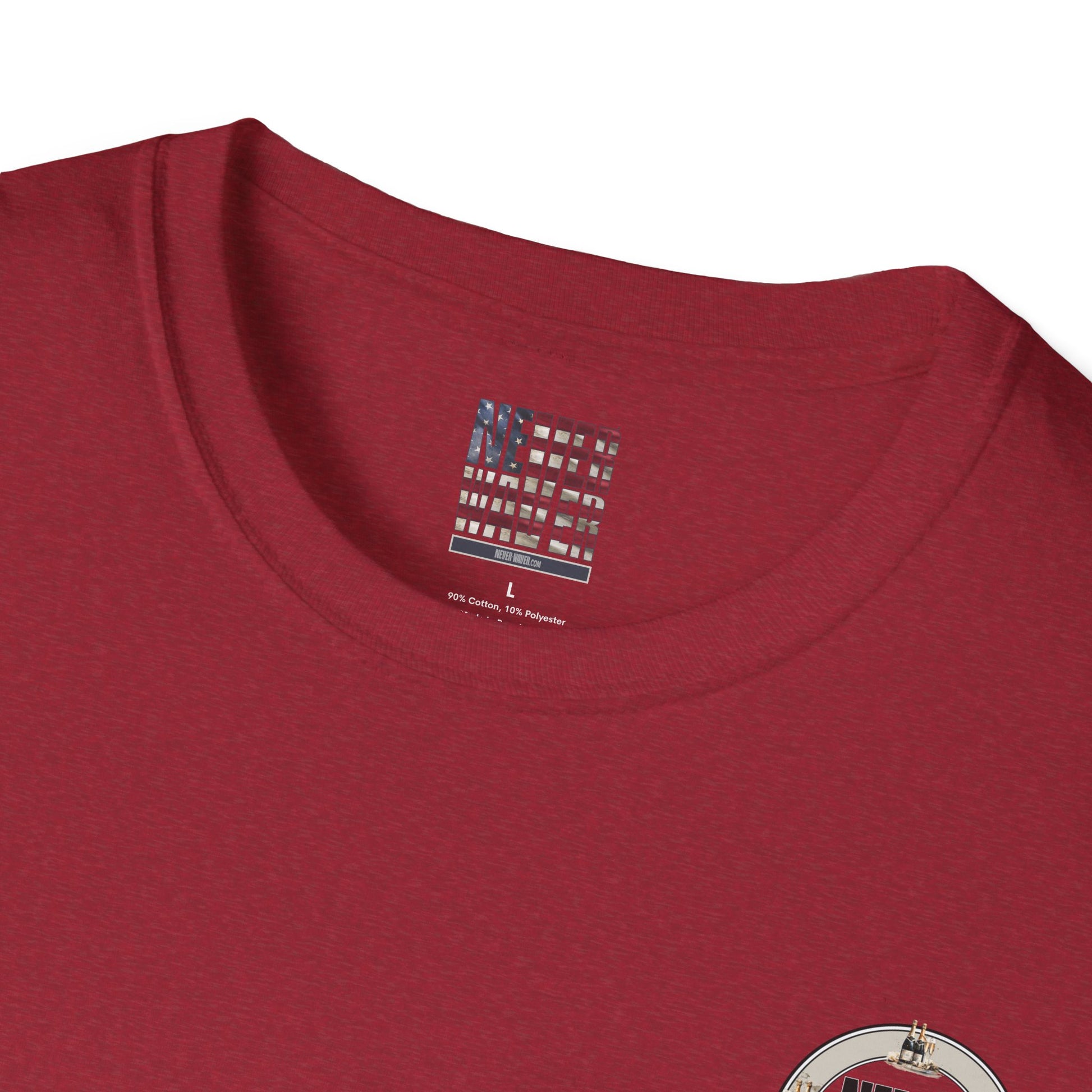 Never Waver Champagne Made Me Do It? Unisex Soft style T-Shirt - Never Waver