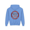 Youth Golf Hoodie - "Keep Calm Never Waver and Golf On" Sweatshirt for Young Golfers - Never Waver