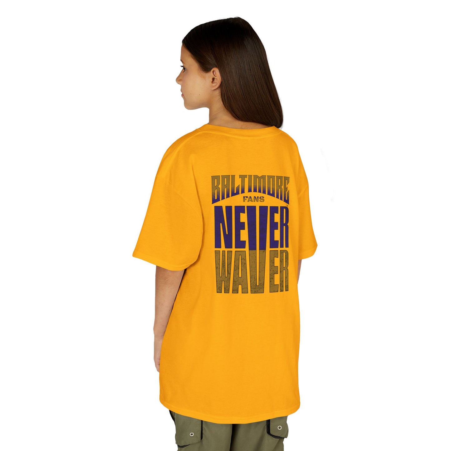 Baltimore Fans Never Waver Kids Heavy Cotton™ Tee - Never Waver
