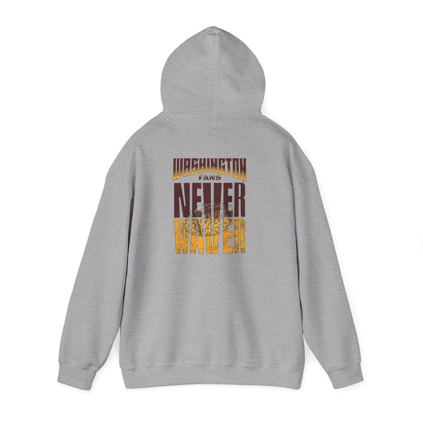Unisex Heavy Blend™ Hooded Sweatshirt - Washington Fans Never Waver W Leopard Football- Perfect for Sports Fans - Never Waver