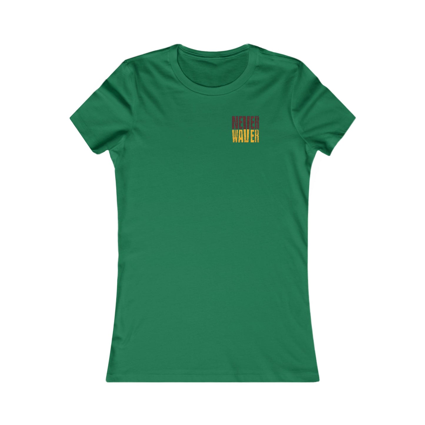 Washington Fans Never Waver W-Leopard Football Women's Favorite Tee - Never Waver