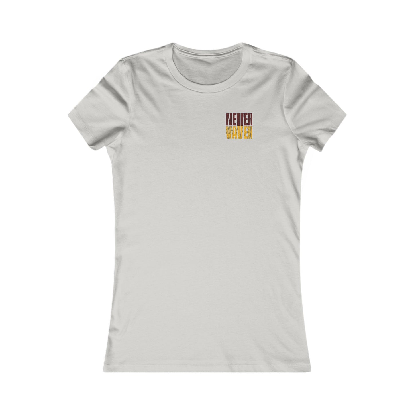 Washington Fans Never Waver W-Leopard Football Women's Favorite Tee - Never Waver