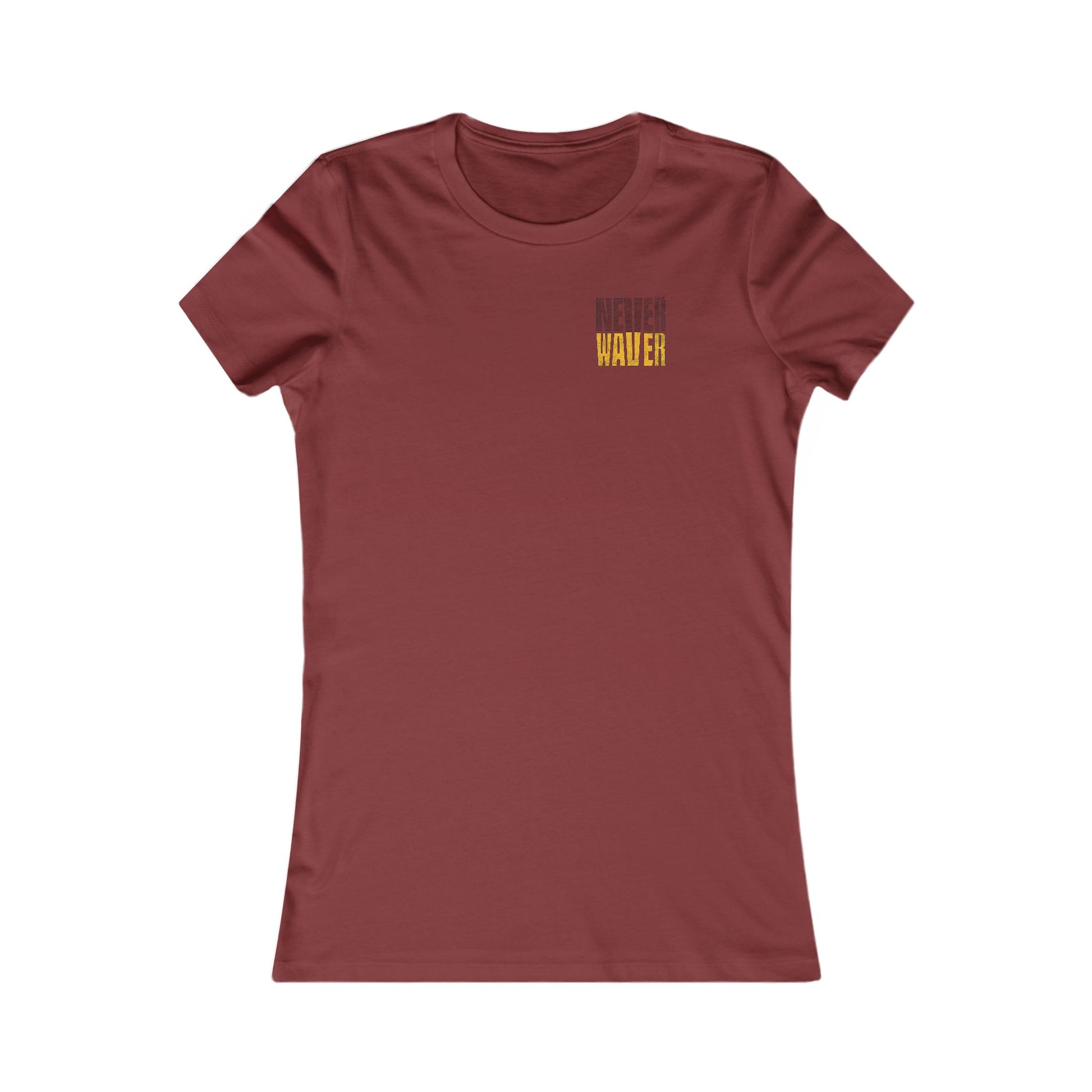 Washington Fans Never Waver W-Leopard Football Women's Favorite Tee - Never Waver
