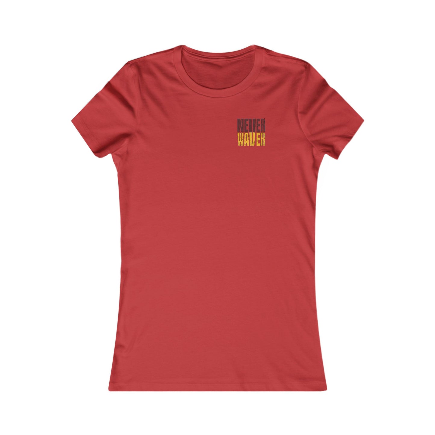 Washington Fans Never Waver W-Leopard Football Women's Favorite Tee - Never Waver