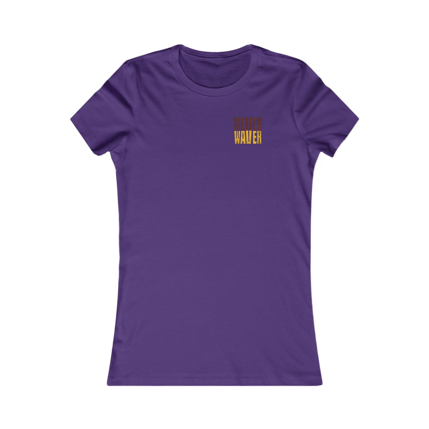 Washington Fans Never Waver W-Leopard Football Women's Favorite Tee - Never Waver