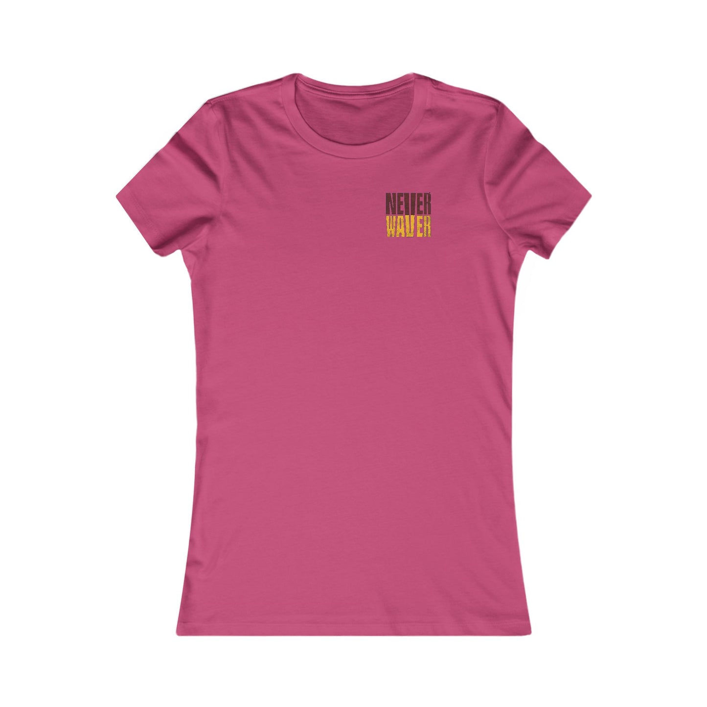 Washington Fans Never Waver W-Leopard Football Women's Favorite Tee - Never Waver