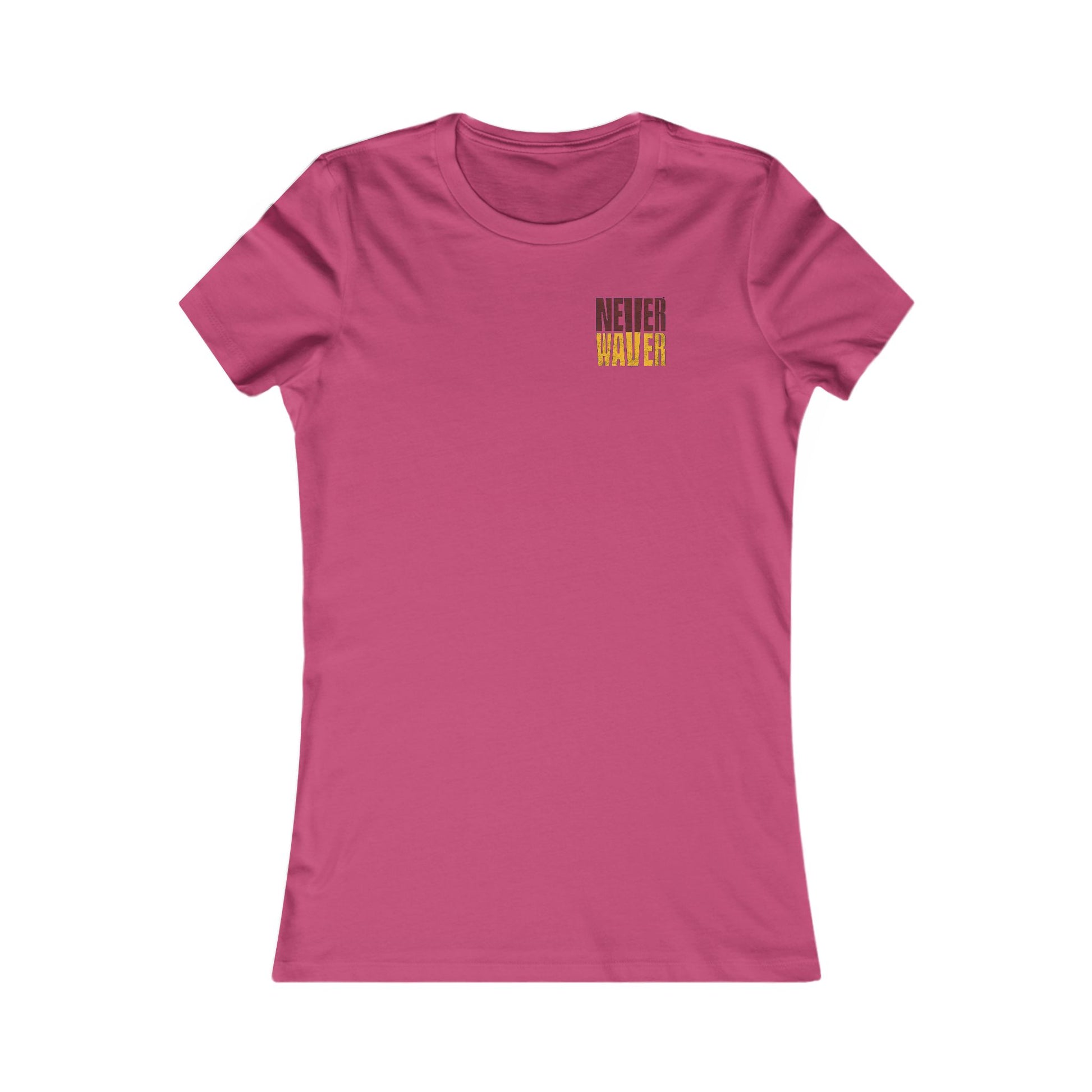 Washington Fans Never Waver W-Leopard Football Women's Favorite Tee - Never Waver