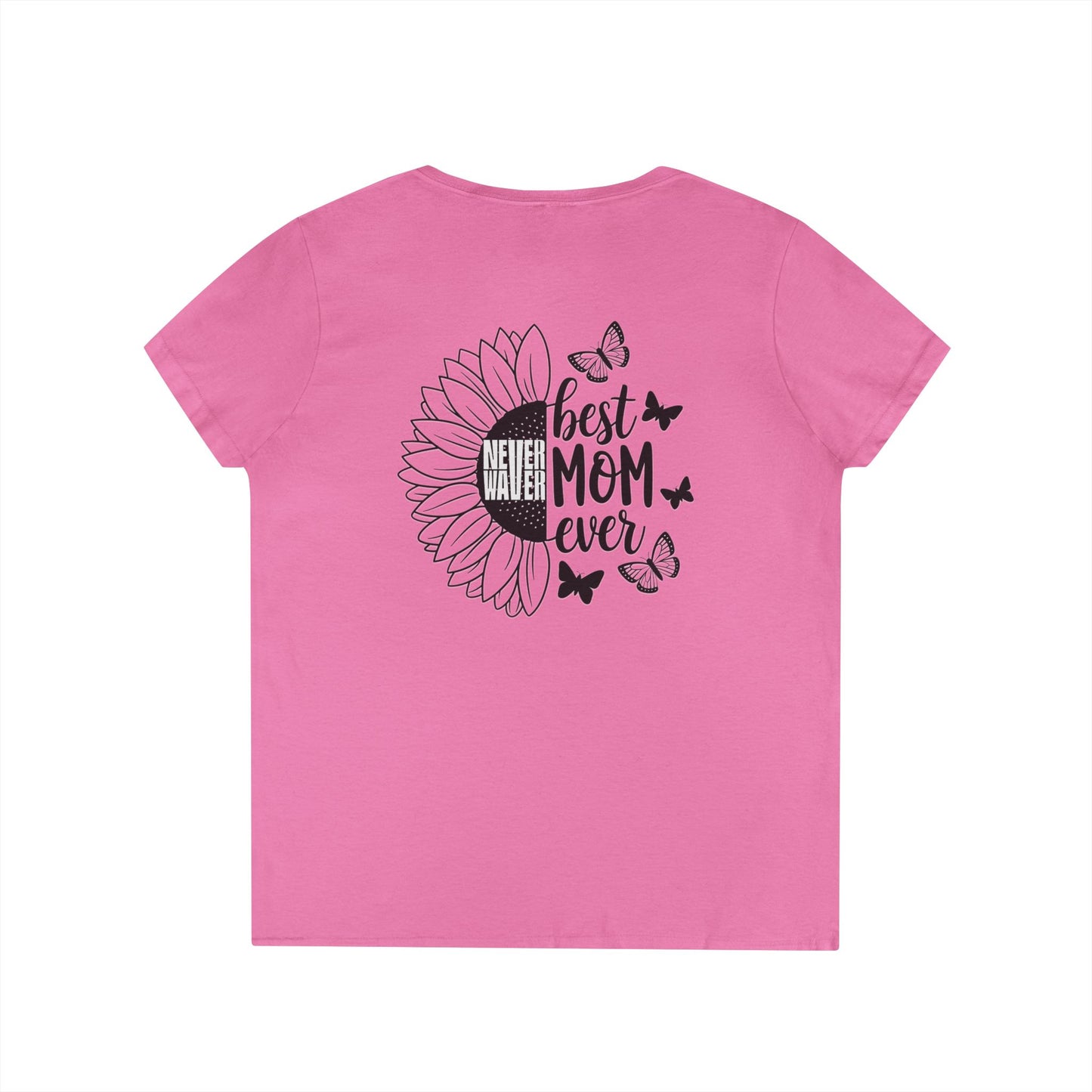 Never Waver Best Mom Ever V-Neck T-Shirt | Perfect Gift for Mother's Day | Casual Everyday Wear - Never Waver
