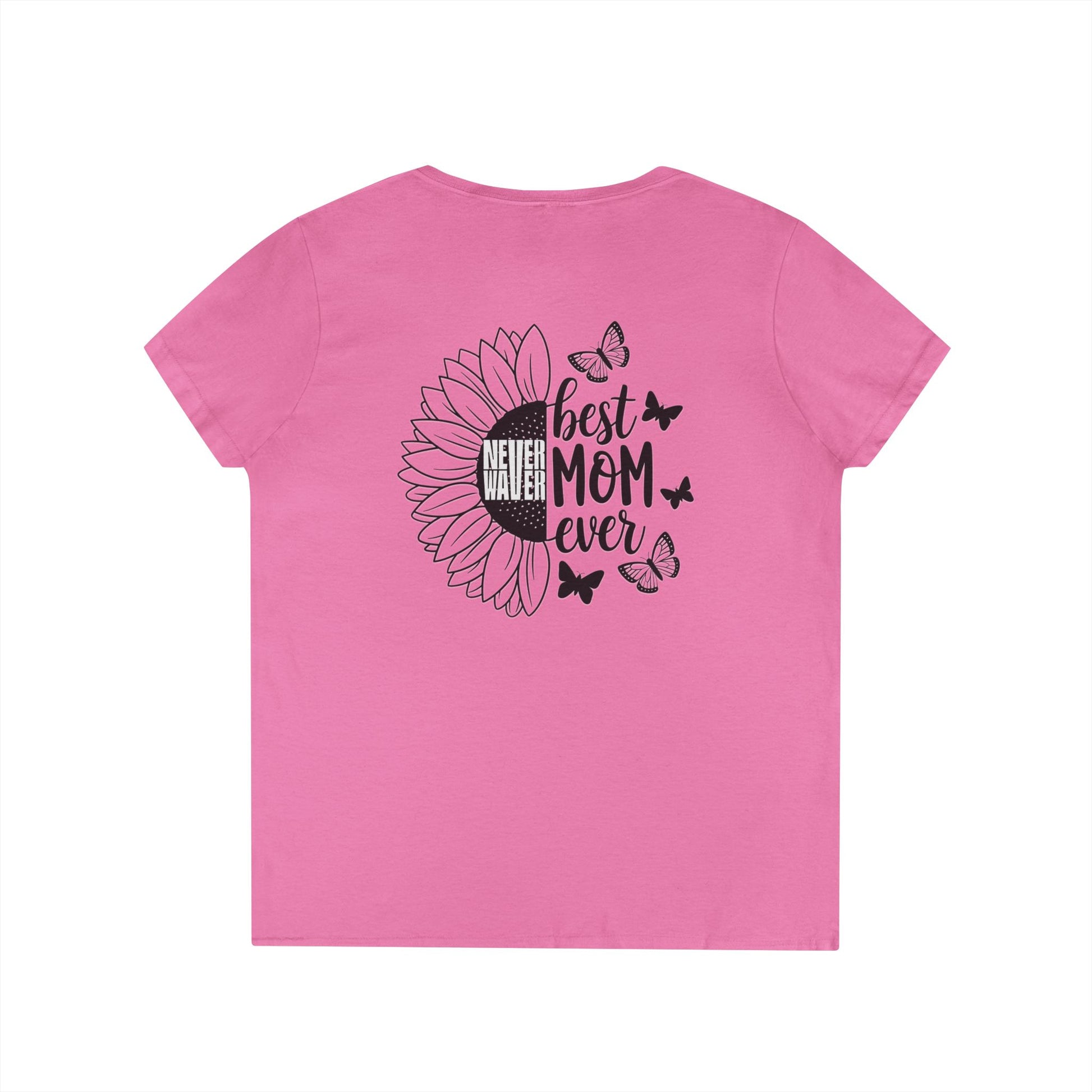 Never Waver Best Mom Ever V-Neck T-Shirt | Perfect Gift for Mother's Day | Casual Everyday Wear - Never Waver