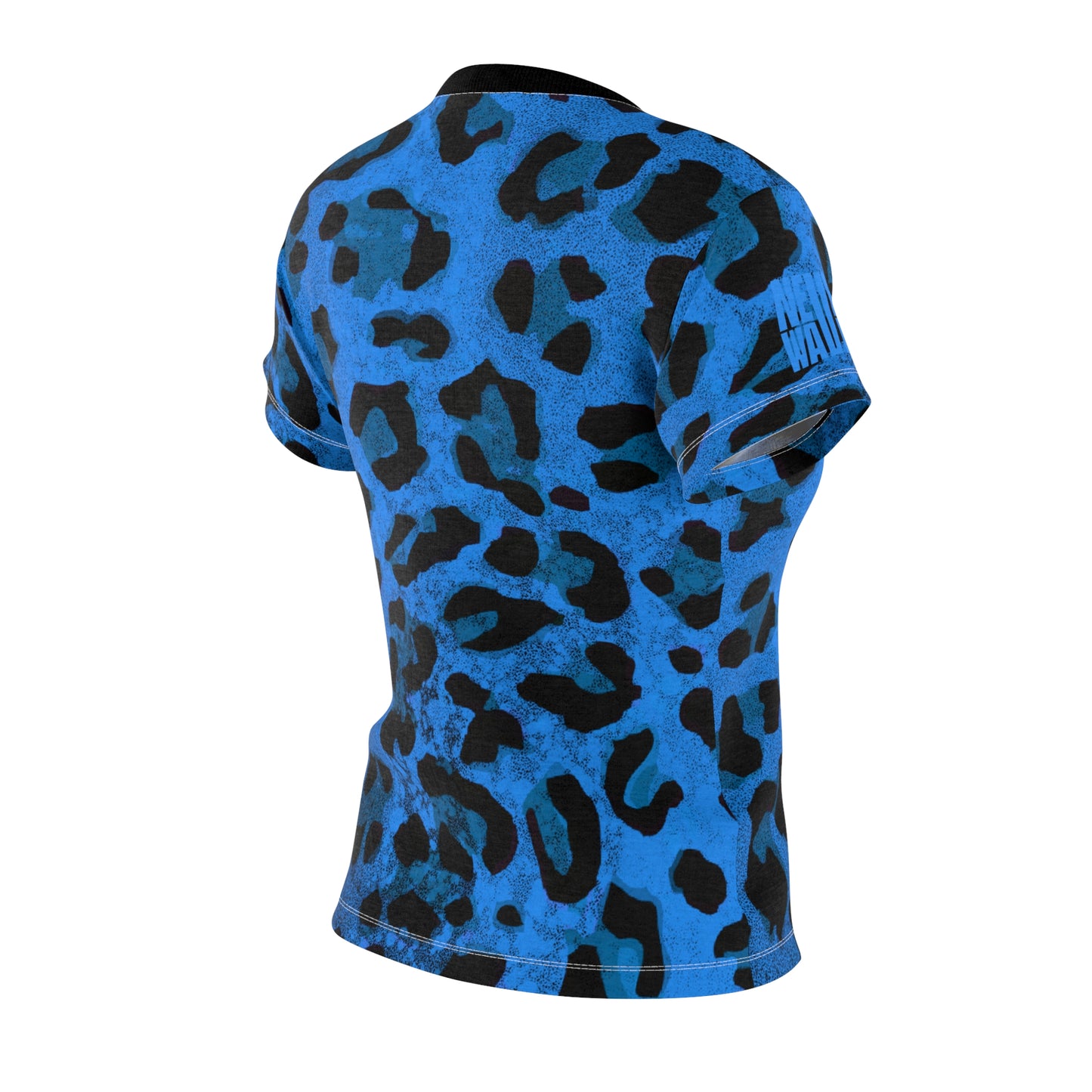 Never Waver Trendy Blue Leopard Print Women's Tee