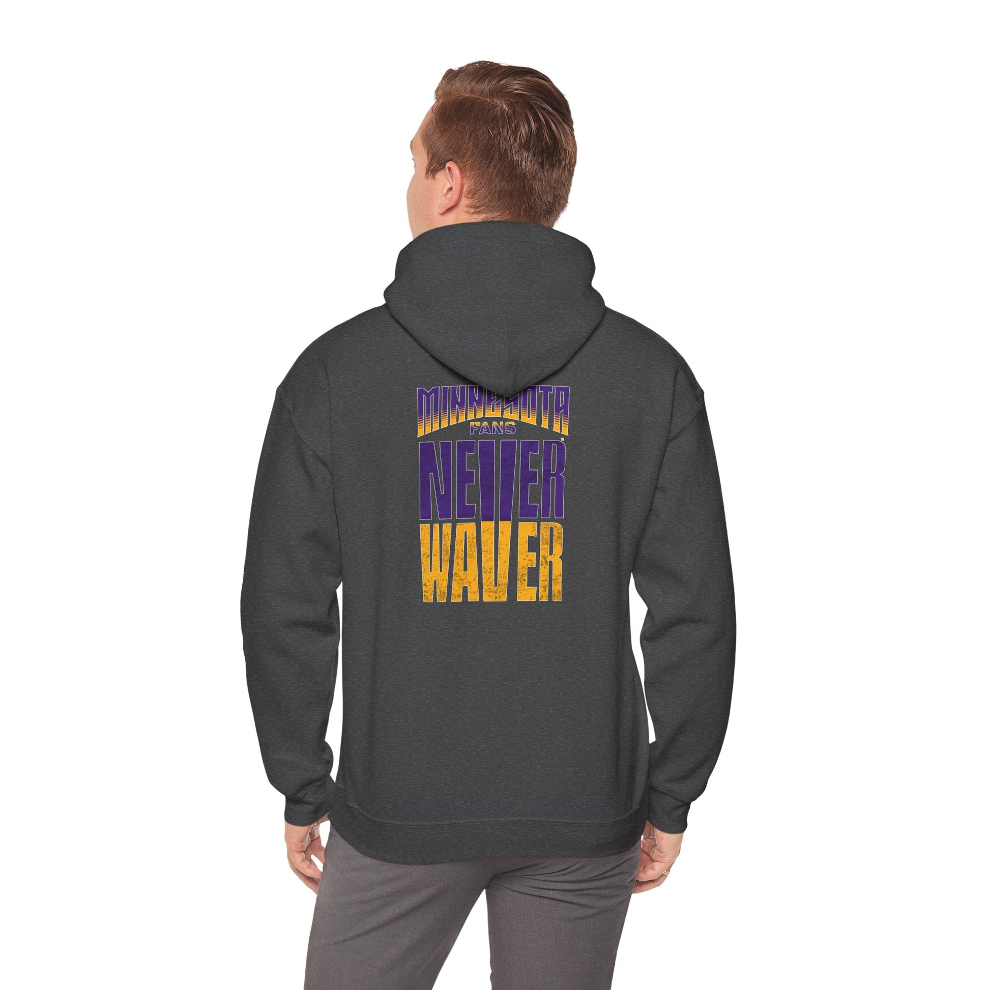 Unisex Heavy Blend™ Hoodie - "Minnesota Fans Never Waver" Design for Comfort and Motivation - Never Waver