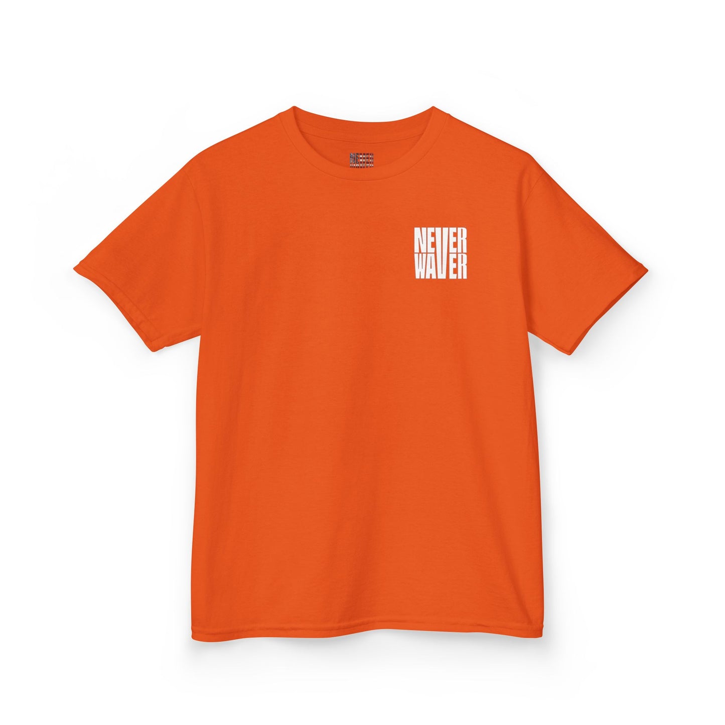 Kids Golf Tee -Never Waver” Jesus a bold, eye-catching design that reflects a steadfast faith and confidence in Christ. - Never Waver