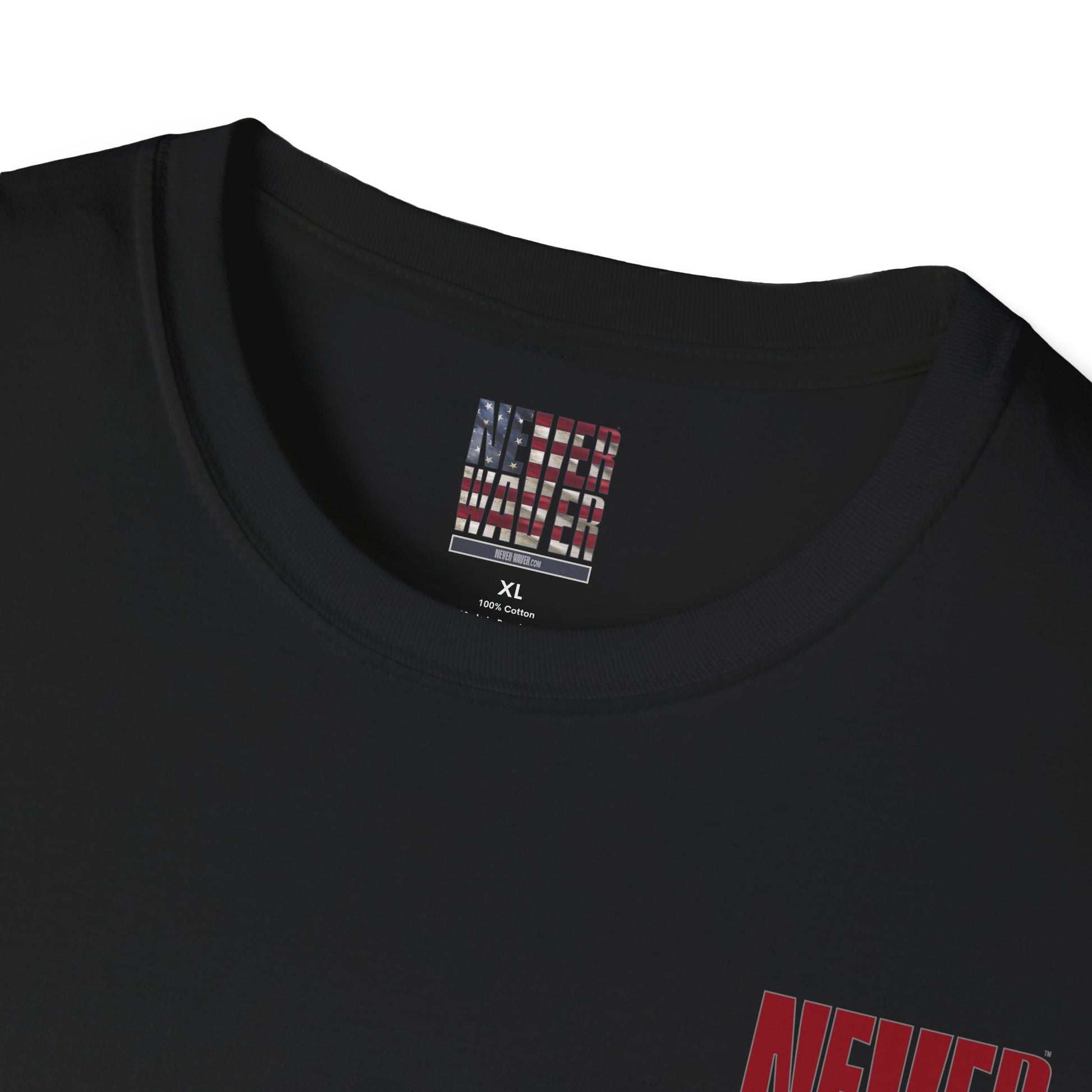 Never Waver Just A Mom Trying Not to Raise A&&holes Unisex Softstyle T-Shirt - Never Waver