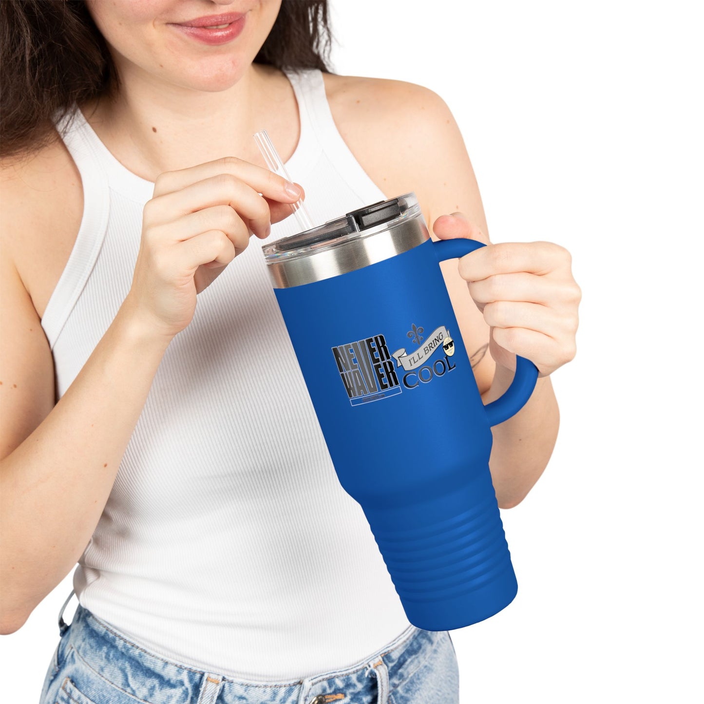 Never Waver I'll Bring The Cool Insulated Travel Mug, 40oz - Never Waver