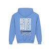 Youth Jesus Hoodie - "Never Waver” Jesus bold, eye-catching design that reflects a steadfast faith and confidence in Christ. " Sweatshirt for Young Jesus Lovers - Never Waver
