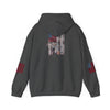 Unisex Heavy Blend™ Hooded Sweatshirt - Stylish Comfort with 'Never Waver Trump Fist Pump W Jesus  Protection' Design - Never Waver