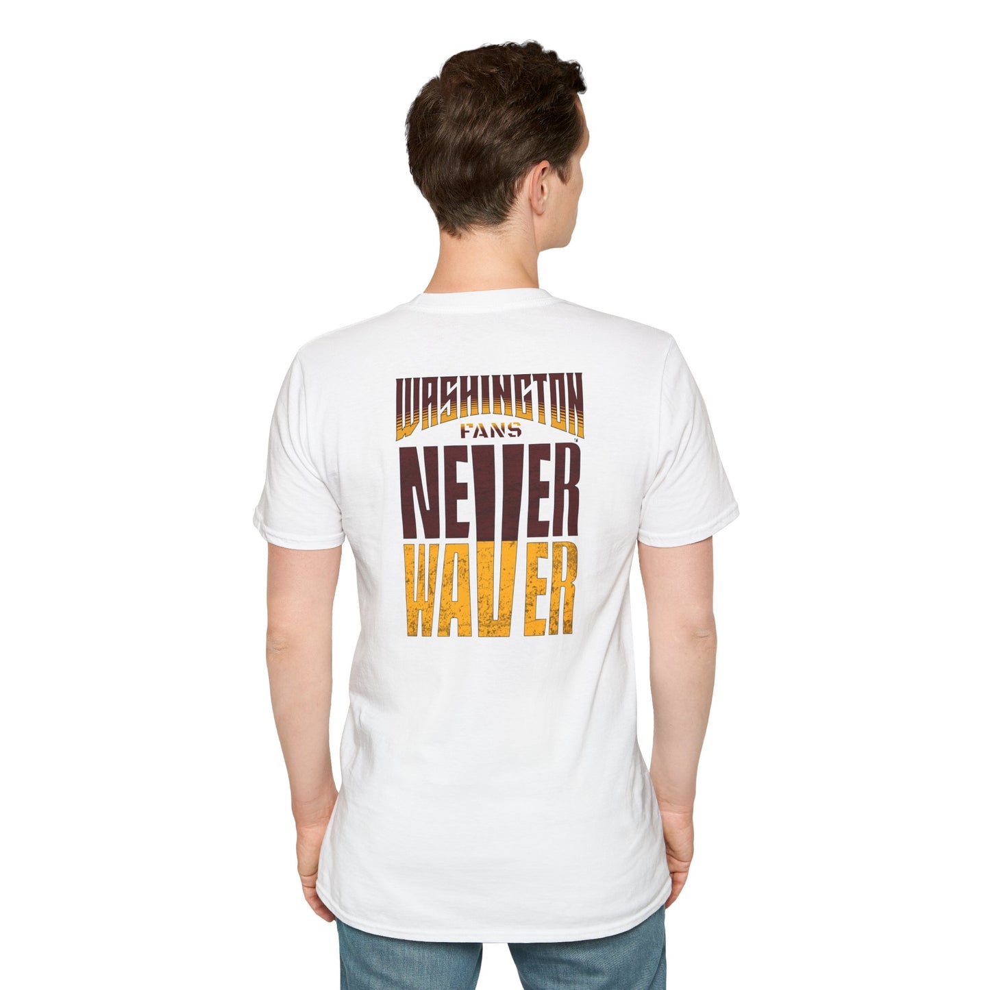 Washington Fans Never Waver Unisex Softstyle T-Shirt - Never Waver