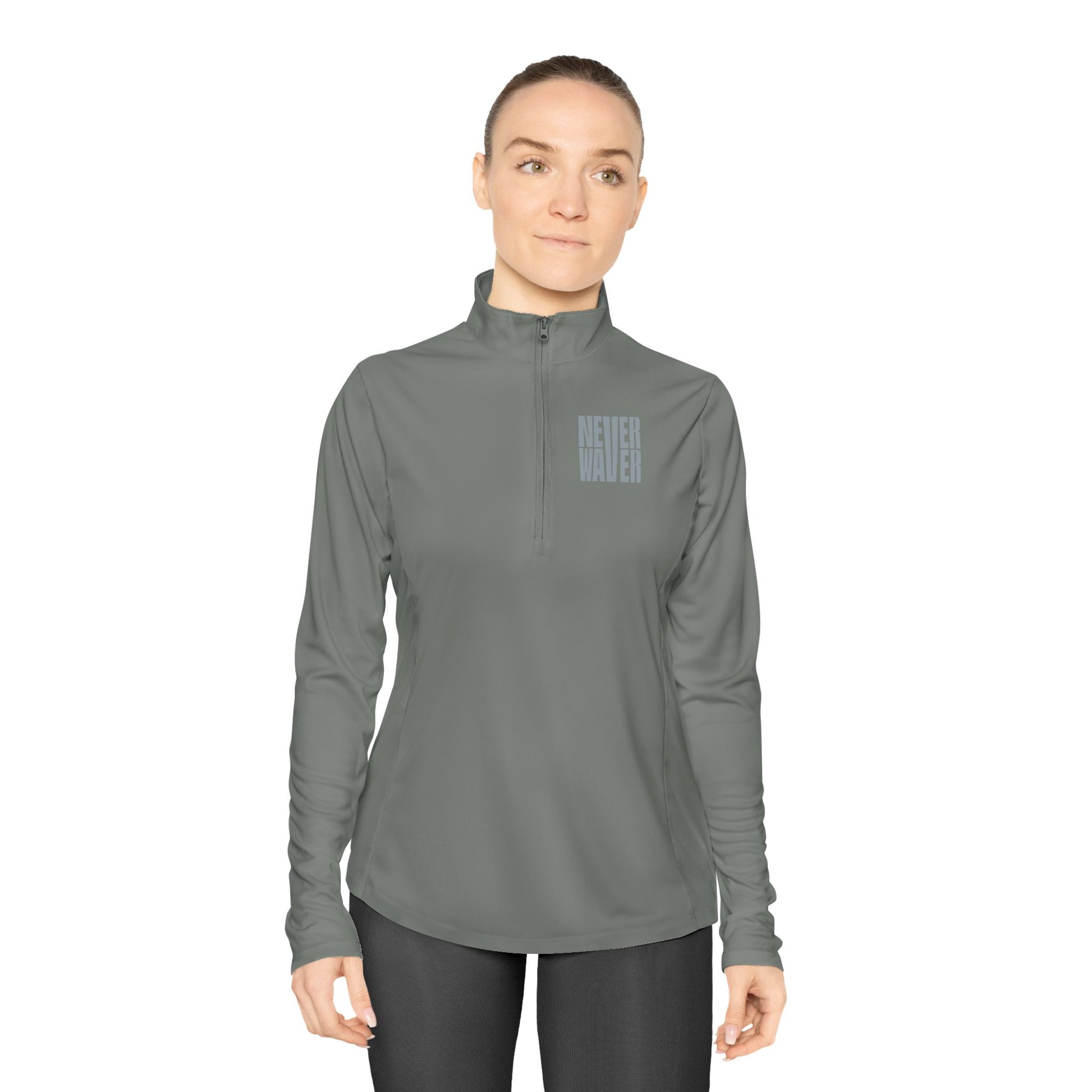 Ladies Quarter-Zip Pullover - Never Waver Activewear - Never Waver