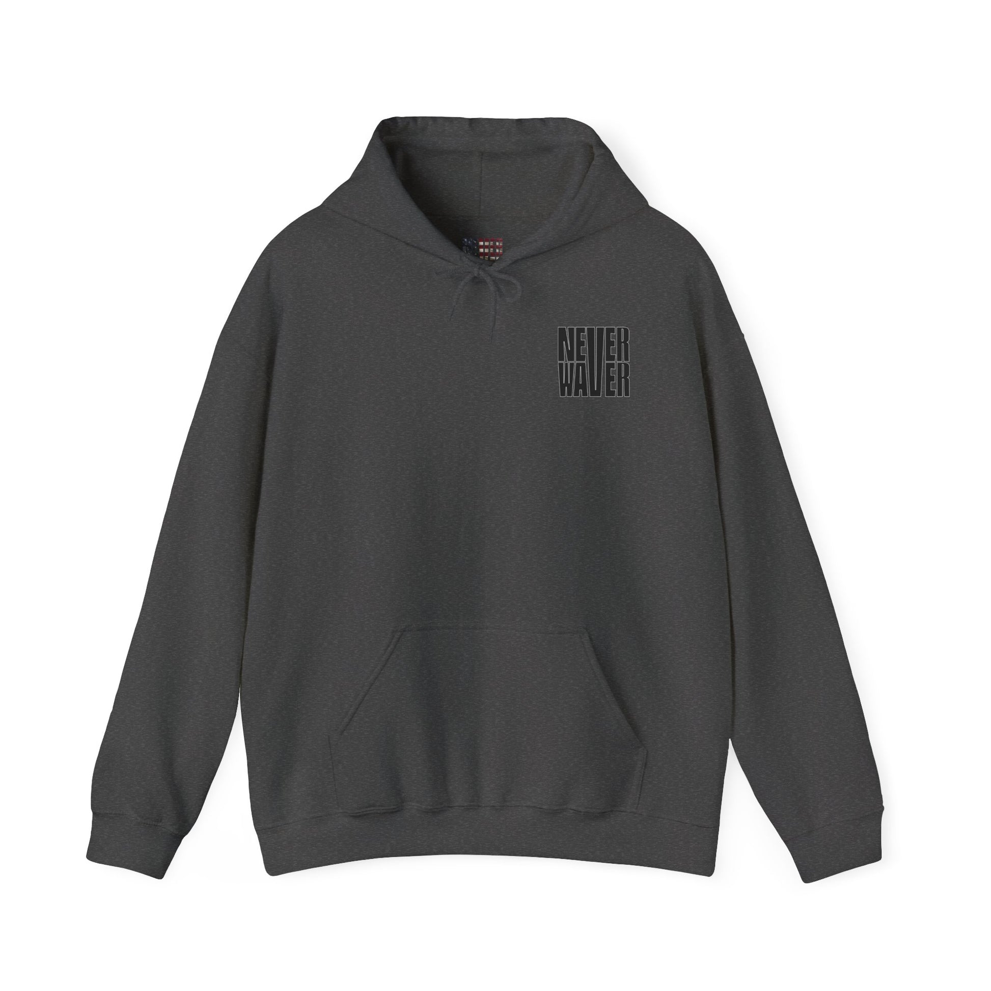 Unisex Heavy Blend™ Hooded Sweatshirt - "Never Waver I'll Bring The Trouble" Inspirational Hoodie - Never Waver