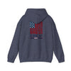 Unisex Heavy Blend™ Hooded Sweatshirt - Never Waver Crew with  American Flag Design - Never Waver