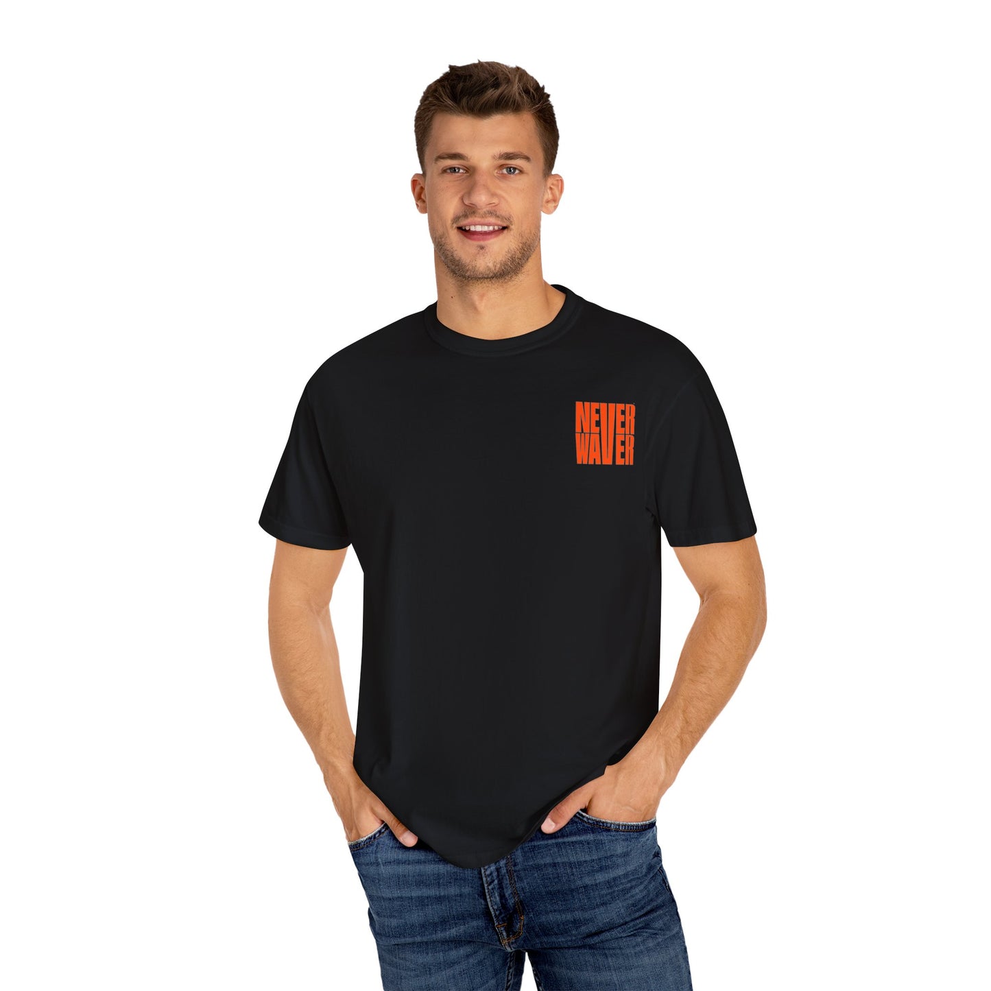 Unisex Garment-Dyed T-Shirt - 'Never Waver Oh Honey I am that Mom' Design - Never Waver