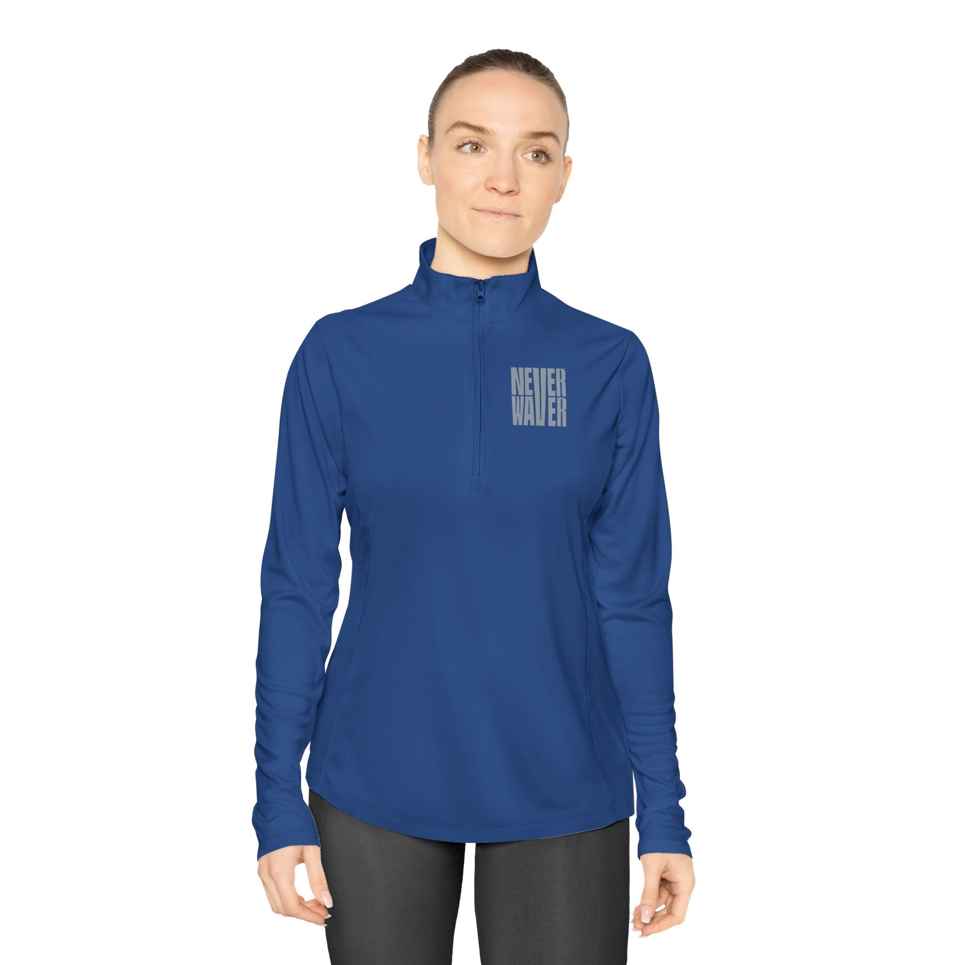 Ladies Quarter-Zip Pullover - Never Waver Activewear - Never Waver