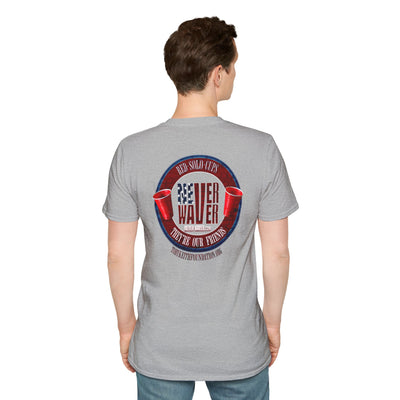 'Red Solo Cups Never Waver They Are Our Friends' with 50% of profits going to the Toby Keith Foundation. Unisex soft style T-shirt - Never Waver
