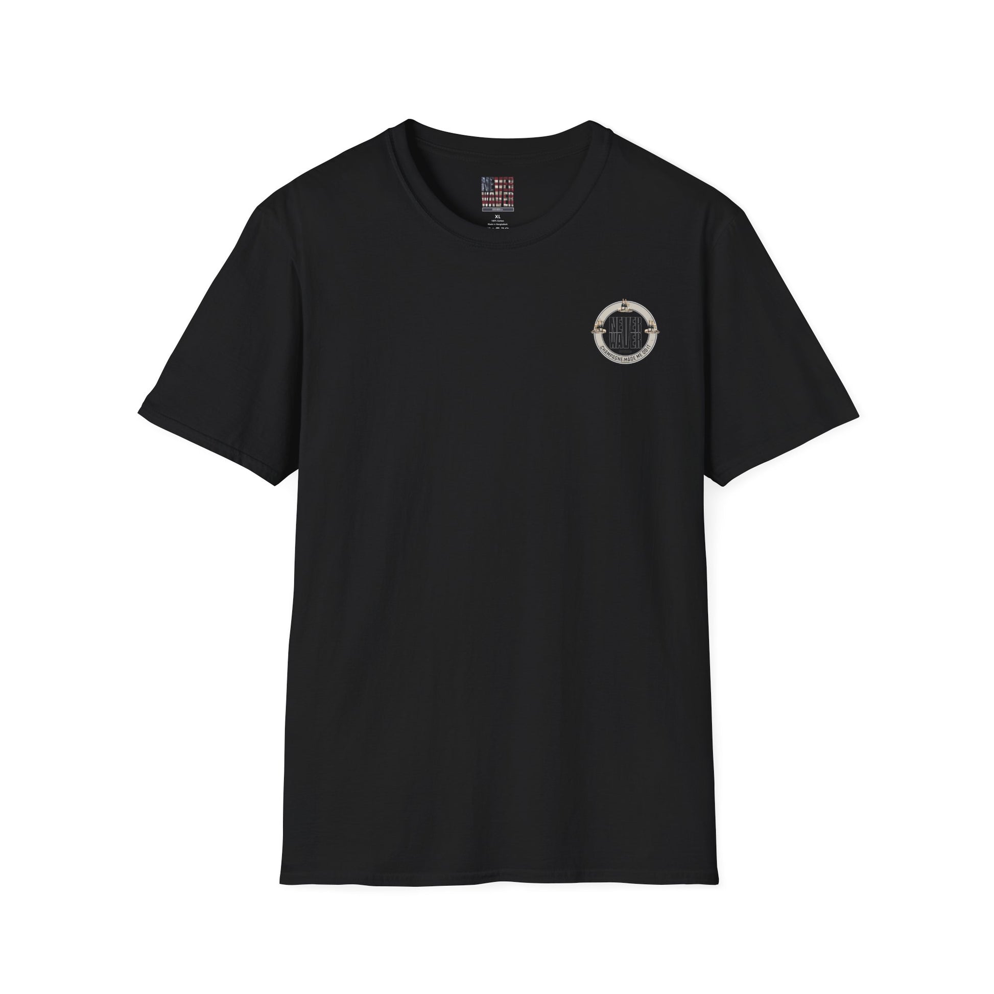 Never Waver Champagne Made Me Do It? Unisex Soft style T-Shirt - Never Waver