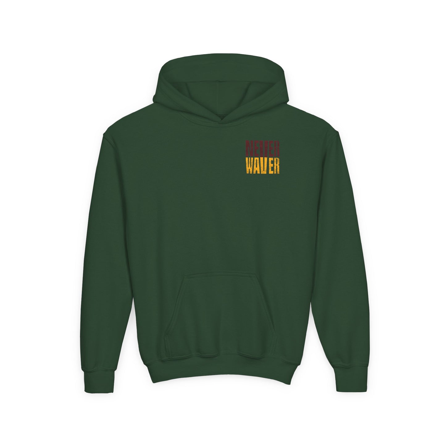 Washington Fans Never Waver Youth Heavy Blend Hooded Sweatshirt - Never Waver