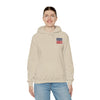 Unisex Heavy Blend™ Hooded Sweatshirt - New England Fans Never Waver w Leopard football - Never Waver