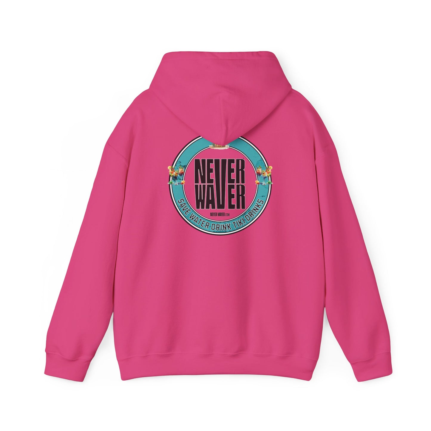 Eco-Friendly Unisex Hoodie: "Never Waver Save Water Drink Tiki Drinks" - Never Waver