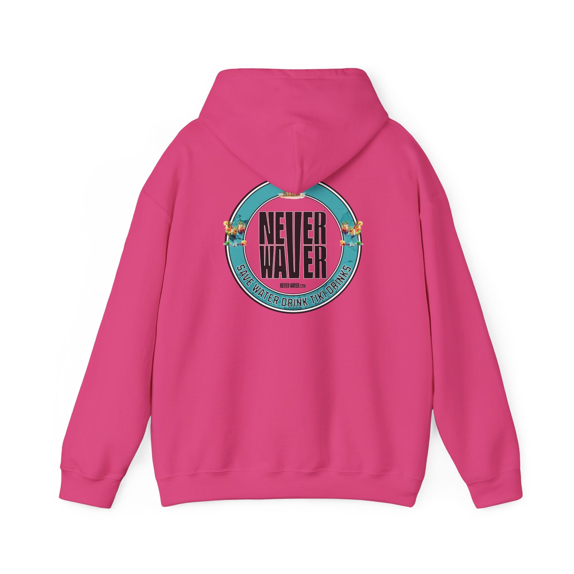 Eco-Friendly Unisex Hoodie: "Never Waver Save Water Drink Tiki Drinks" - Never Waver