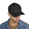 Never Waver Embroidered Cap - Structured White Baseball Hat for Motivation and Style