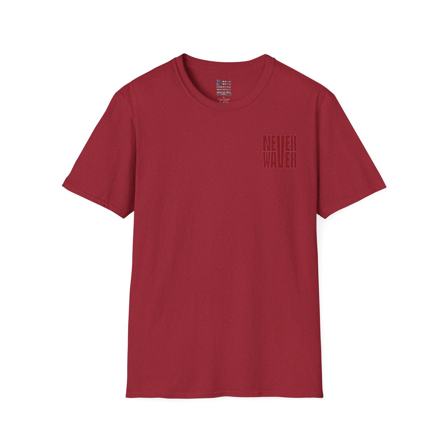 Never Waver Just A Mom Trying Not to Raise A&&holes Unisex Softstyle T-Shirt - Never Waver