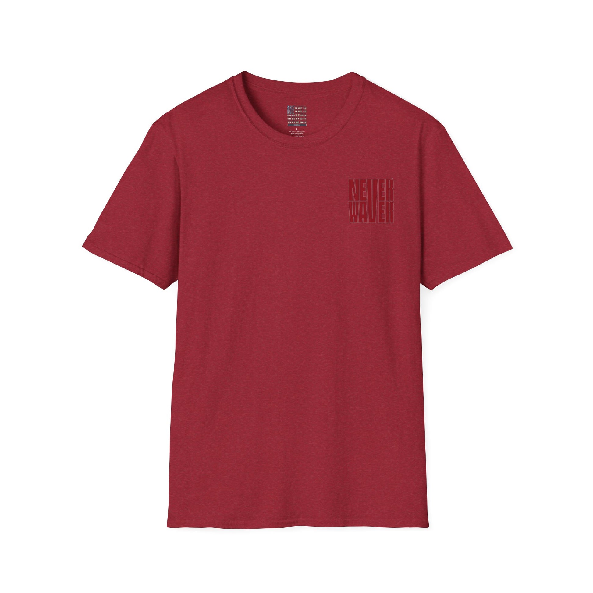 Never Waver Just A Mom Trying Not to Raise A&&holes Unisex Softstyle T-Shirt - Never Waver