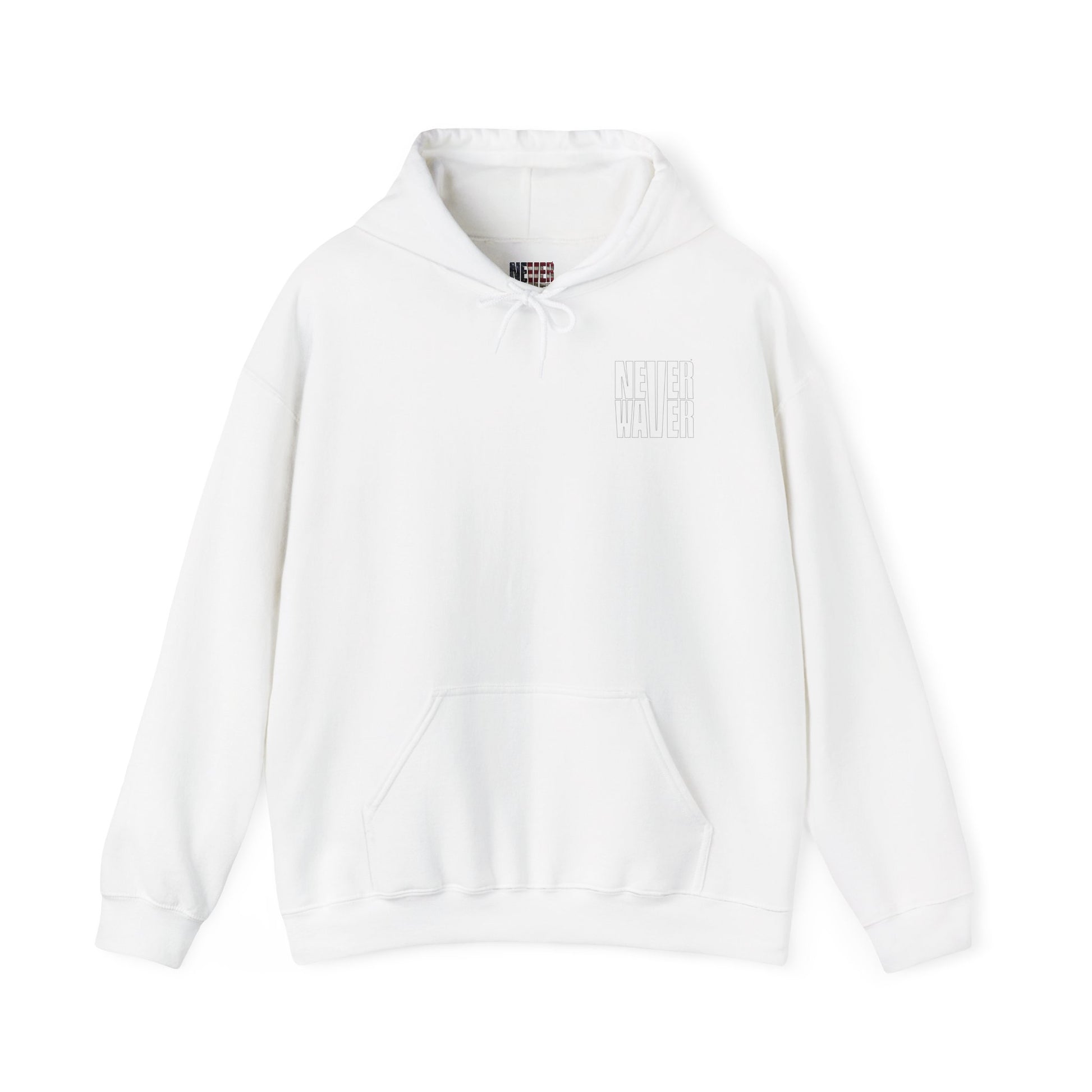 Never Waver” Jesus a bold, eye-catching design that reflects a steadfast faith and confidence in Christ. Hoodie - Unisex Heavy Blend™ Sweatshirt - Never Waver