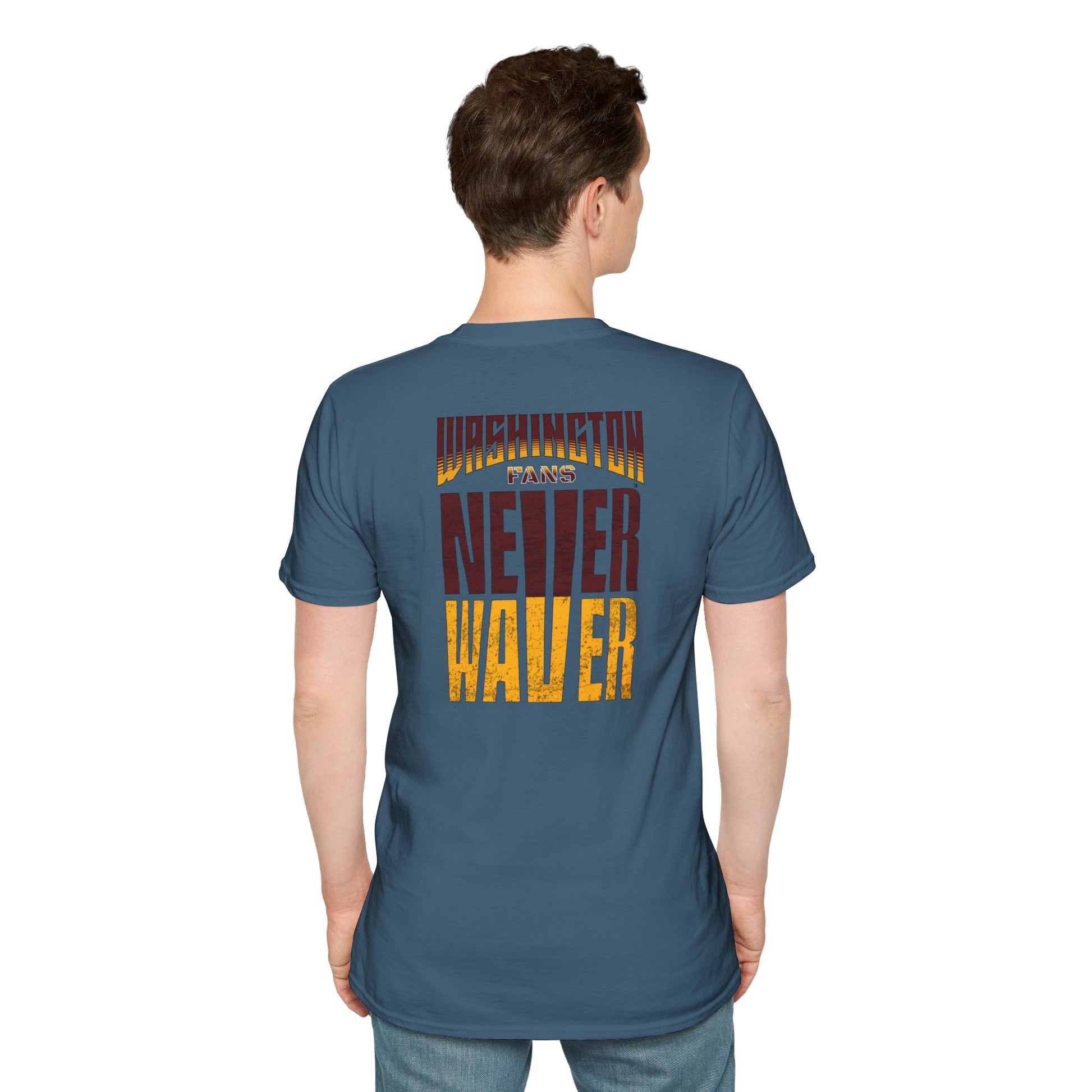 Washington Fans Never Waver Unisex Softstyle T-Shirt - Never Waver