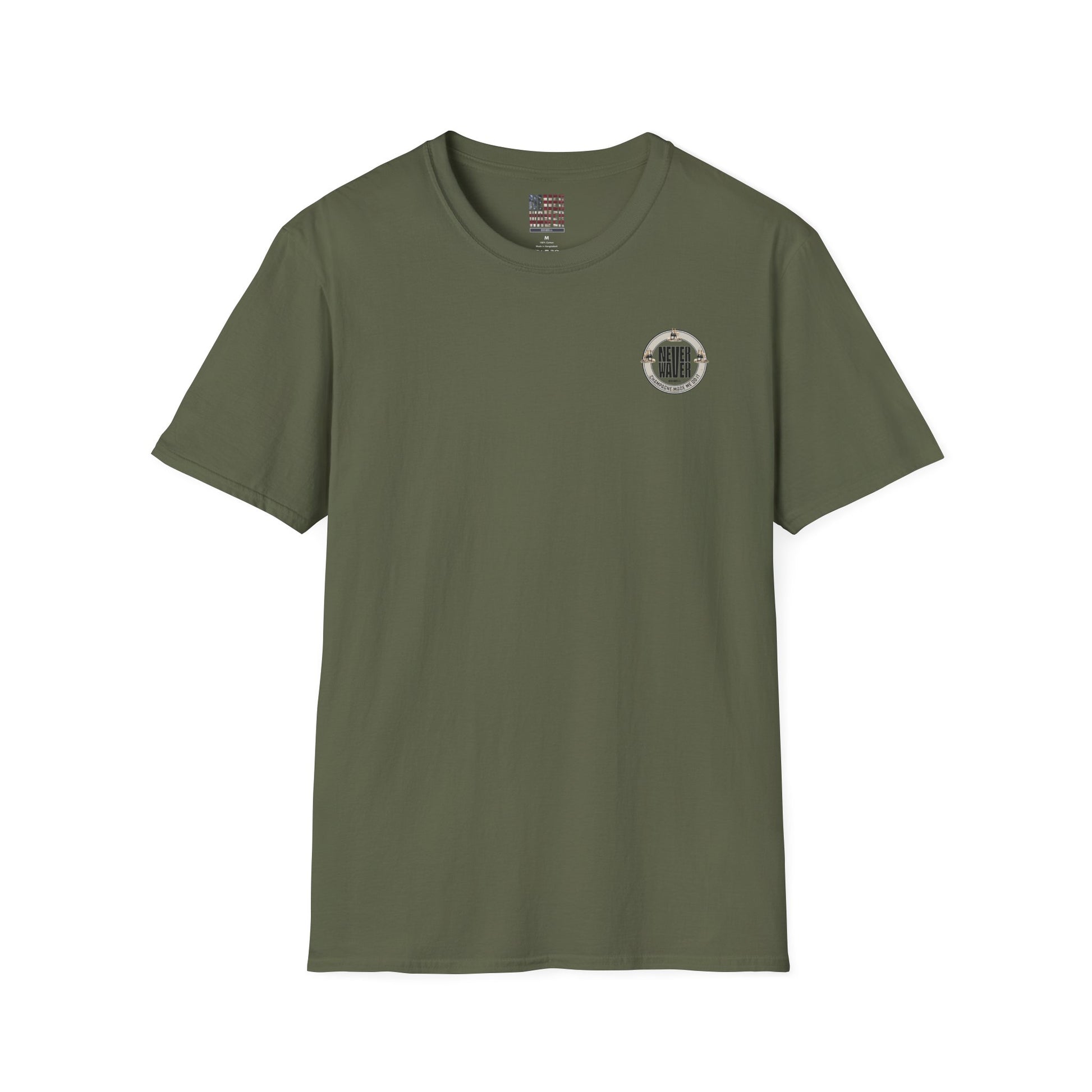 Never Waver Champagne Made Me Do It? Unisex Soft style T-Shirt - Never Waver