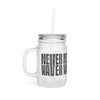 Never Waver” Jesus a bold, eye-catching design that reflects a steadfast faith and confidence in Christ. Mason Jar Cup - Perfect for Faith goers! - Never Waver