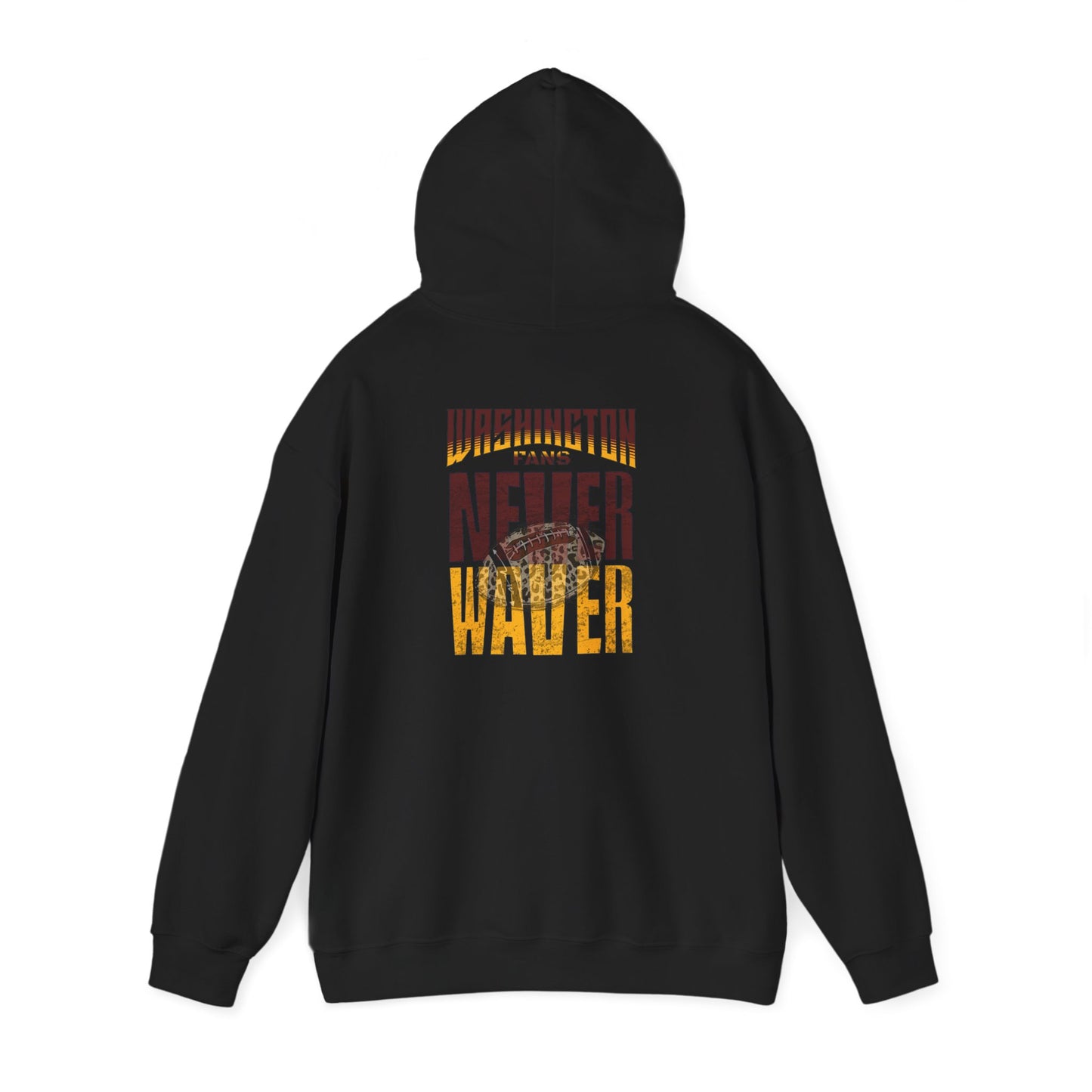 Unisex Heavy Blend™ Hooded Sweatshirt - Washington Fans Never Waver W Leopard Football- Perfect for Sports Fans - Never Waver