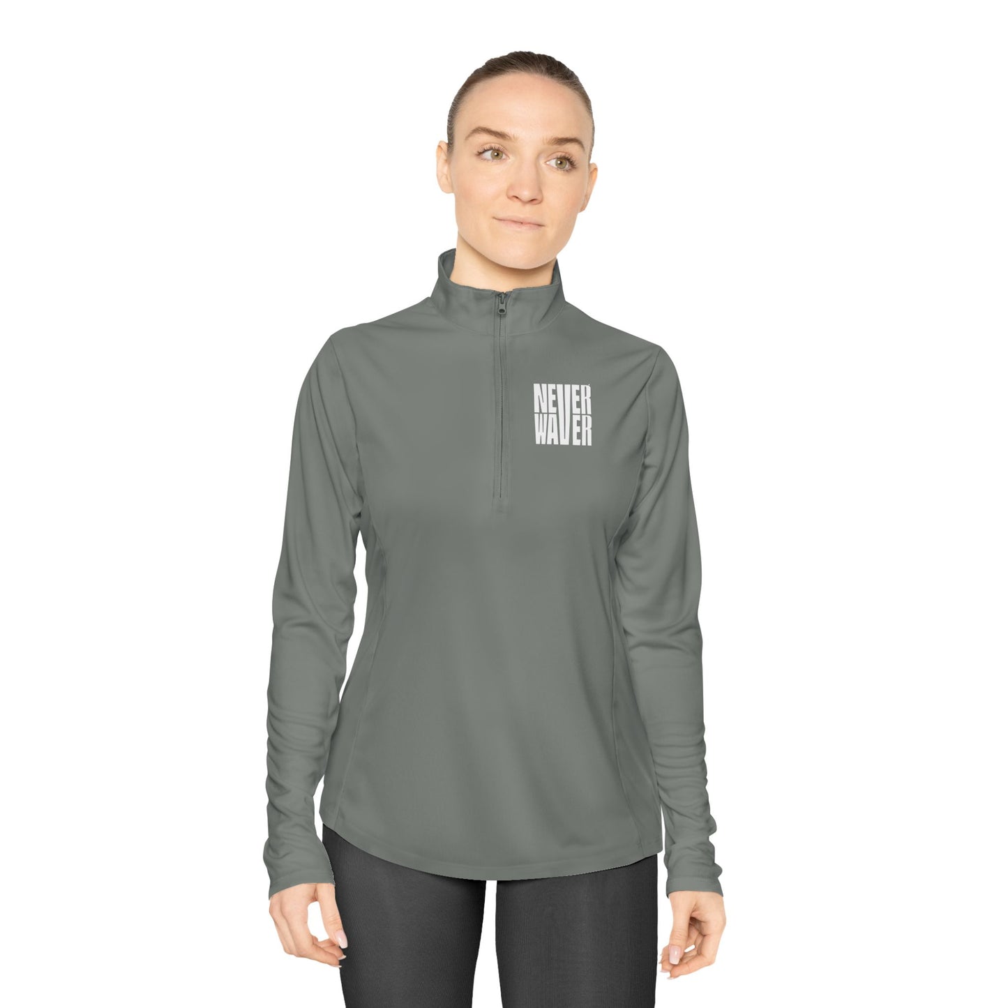 Never Waver Ladies Quarter-Zip Pullover - Stylish Activewear for Workout and Everyday Comfort